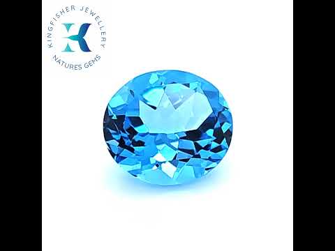 5.70 Ct Natural Swiss Blue Topaz - VVS – 12.00 x 10.00mm