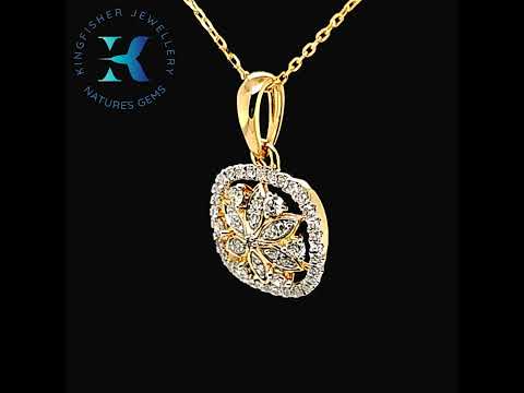 0.22 Ct Diamond Pendant – 14K Gold – 17.00 x 10.00mm