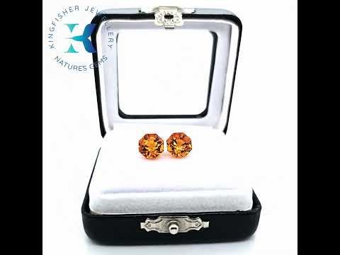 5.92 Ct Natural Citrine Pair - VVS – 8.50mm