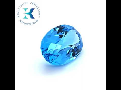 7.78 Ct Natural Swiss blue Topaz - VVS – 14.20 x 9.70mm