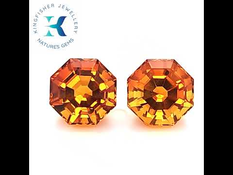 5.92 Ct Natural Citrine Pair - VVS – 8.50mm