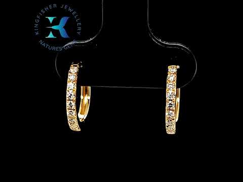 0.21 Ct Diamond Earrings in 14K Yellow Gold