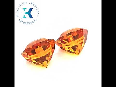 5.92 Ct Natural Citrine Pair - VVS – 8.50mm