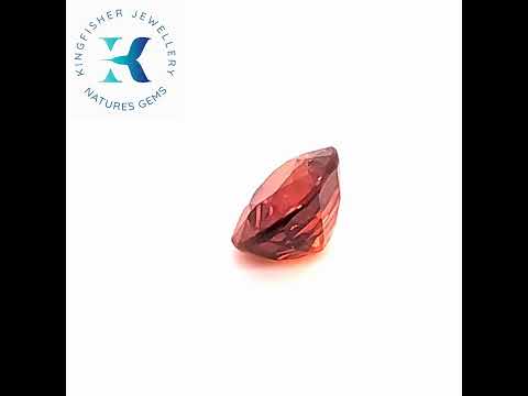Red Spessartite Garnet Engagement Ring