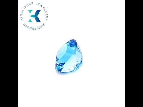 Natural Swiss blue Topaz – 3.86 Ct VVS – 8.30mm