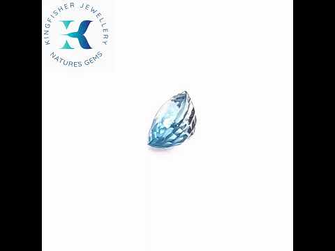 Blue Zircon Engagement Ring