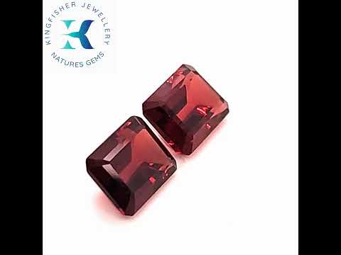 Red Almandine Garnet Engagement Ring