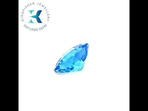 Natural Swiss blue Topaz – 3.85 Ct VVS – 9.00mm