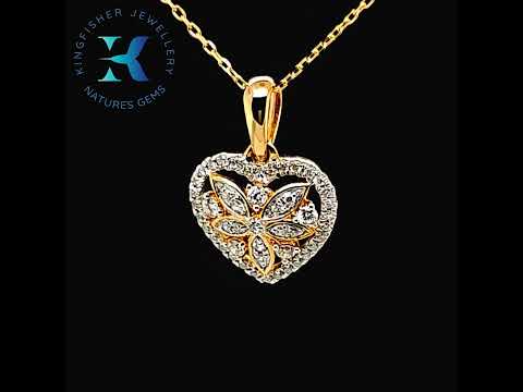 0.20 Ct Diamond Pendant – 14K Gold – 15.81 x 11.26mm