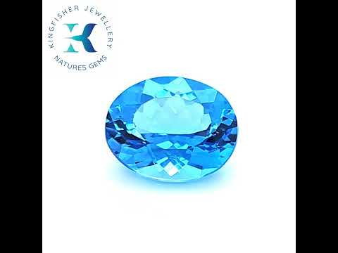 6.56 Ct Natural Swiss blue Topaz - VVS – 12.60 x 10.10mm