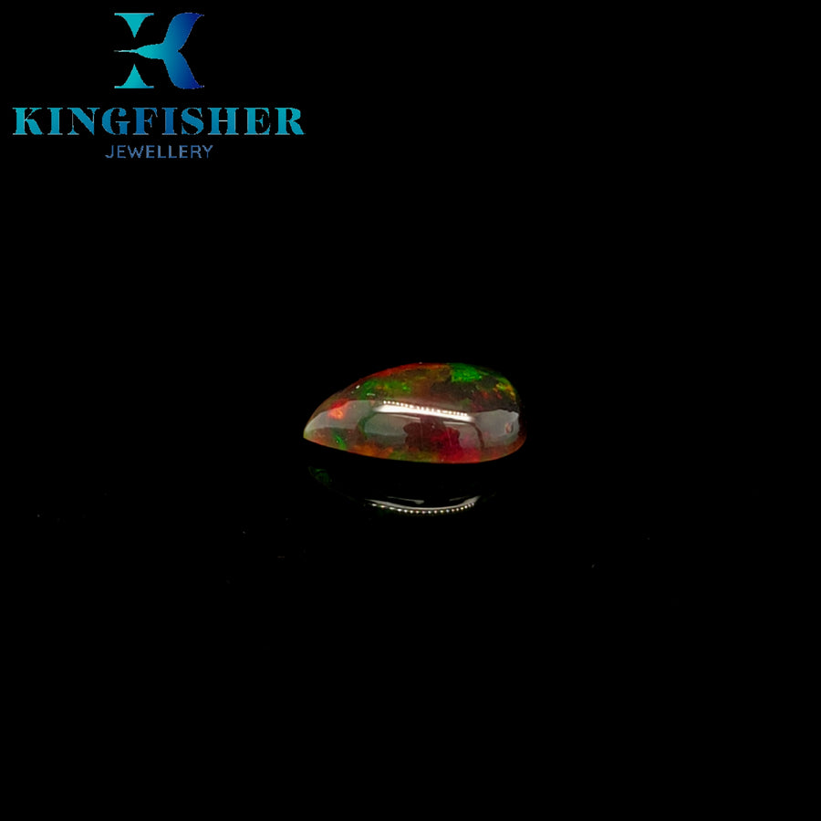 2.13 Ct Solid Smoked Welo opal with fire – Brilliant colours AAA - 12.60mm