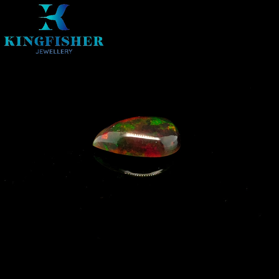 2.13 Ct Solid Smoked Welo opal with fire – Brilliant colours AAA - 12.60mm