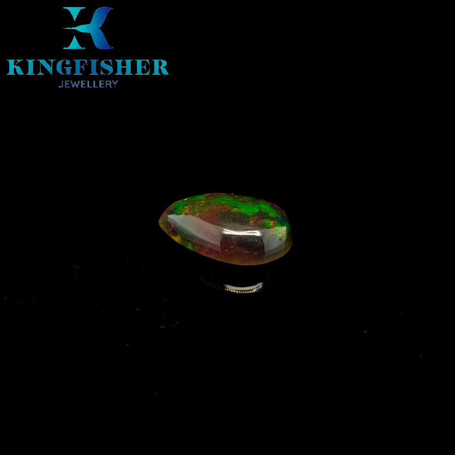 2.13 Ct Solid Smoked Welo opal with fire – Brilliant colours AAA - 12.60mm