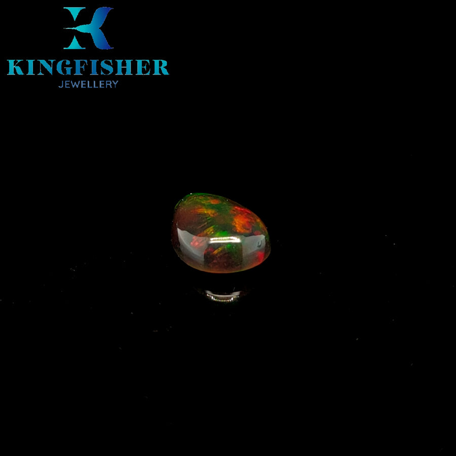 2.13 Ct Solid Smoked Welo opal with fire – Brilliant colours AAA - 12.60mm