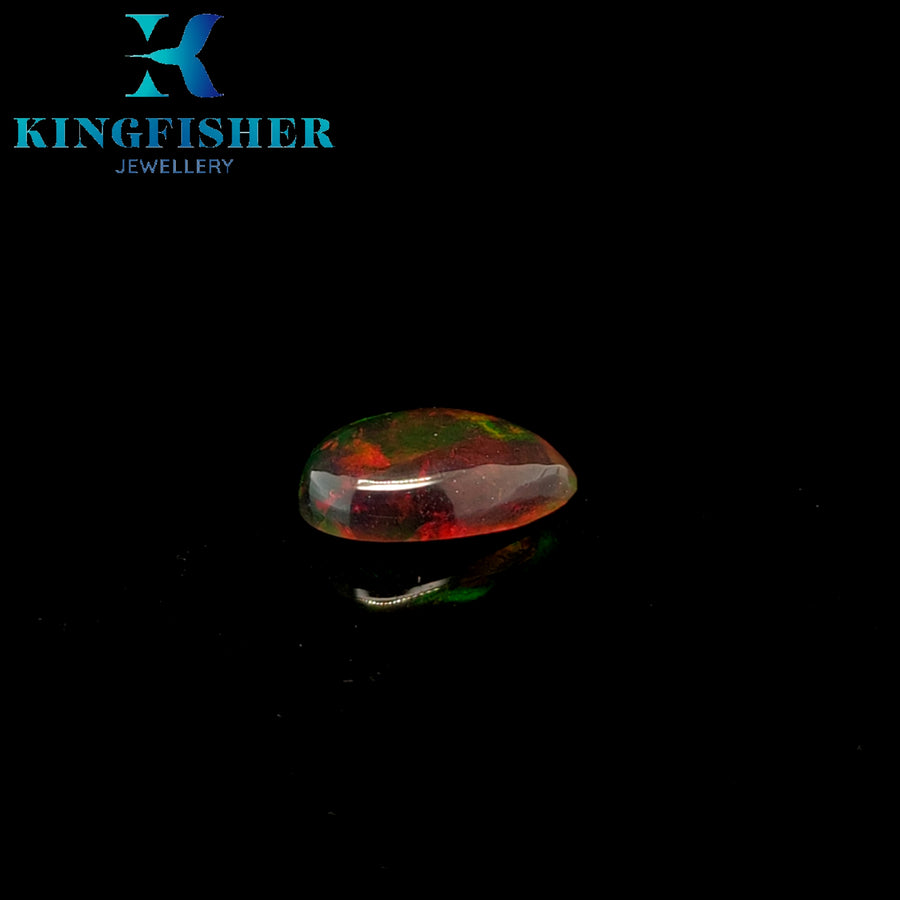 2.13 Ct Solid Smoked Welo opal with fire – Brilliant colours AAA - 12.60mm