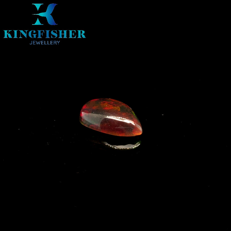 2.13 Ct Solid Smoked Welo opal with fire – Brilliant colours AAA - 12.60mm