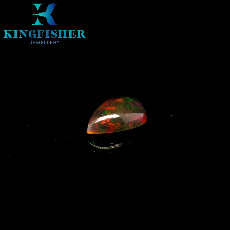 2.13 Ct Solid Smoked Welo opal with fire – Brilliant colours AAA - 12.60mm