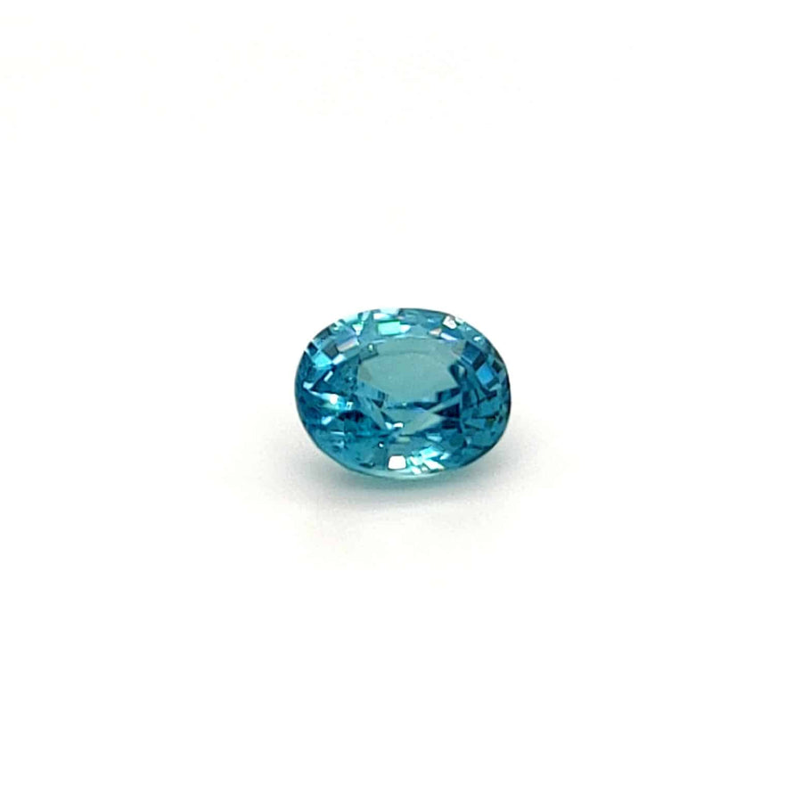 2.78 Ct Natural Blue Zircon - VVS Oval Cut - No Treatment - 8.40mm