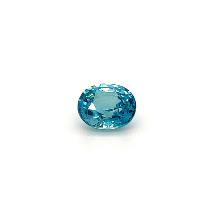 2.78 Ct Natural Blue Zircon - VVS Oval Cut - No Treatment - 8.40mm