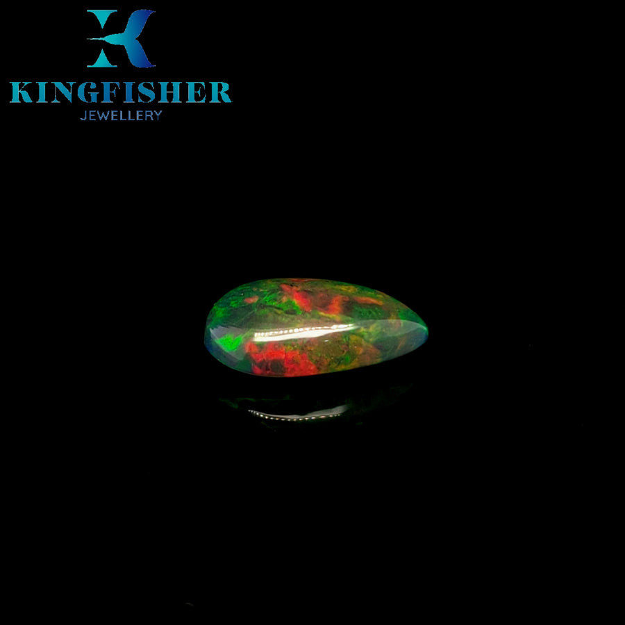 3.42 Ct Solid Smoked Welo opal – Brilliant colours with Fire AAA - 14.10mm