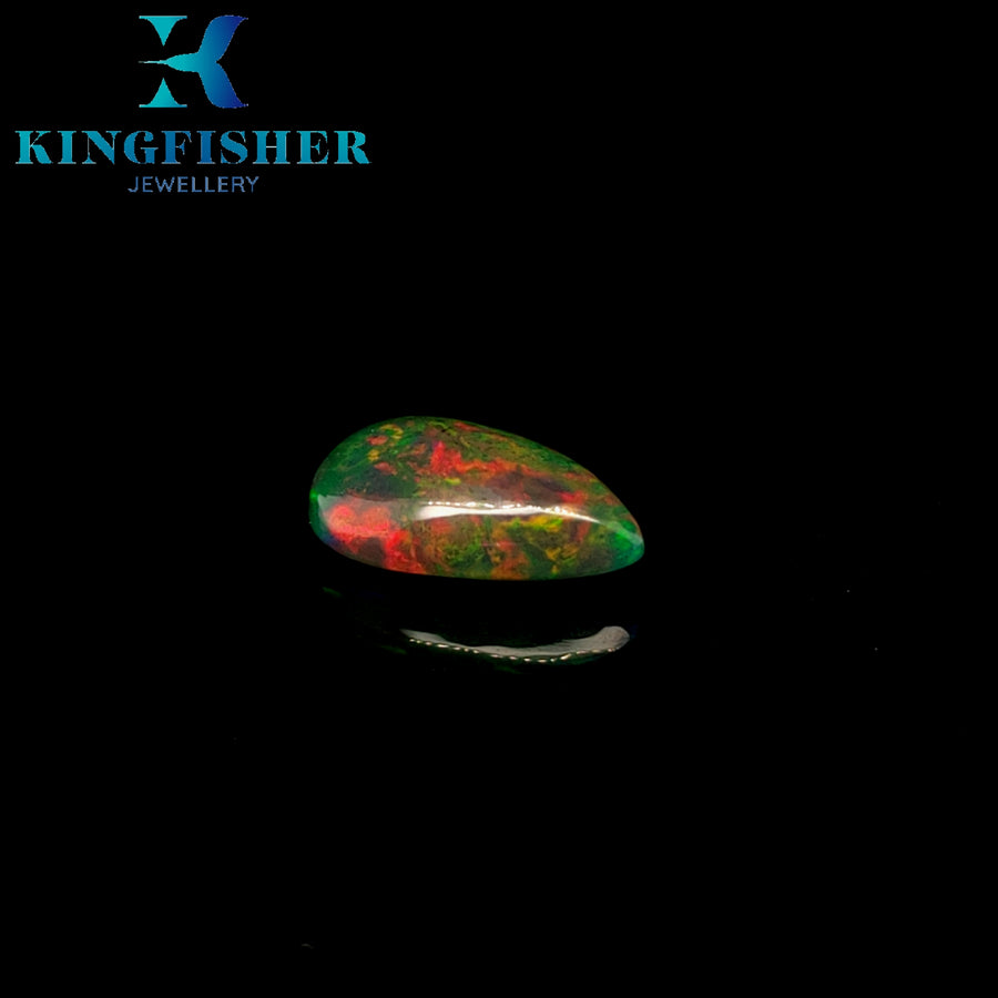 3.42 Ct Solid Smoked Welo opal – Brilliant colours with Fire AAA - 14.10mm