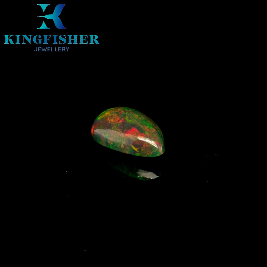 3.42 Ct Solid Smoked Welo opal – Brilliant colours with Fire AAA - 14.10mm