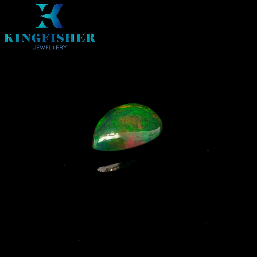 3.42 Ct Solid Smoked Welo opal – Brilliant colours with Fire AAA - 14.10mm