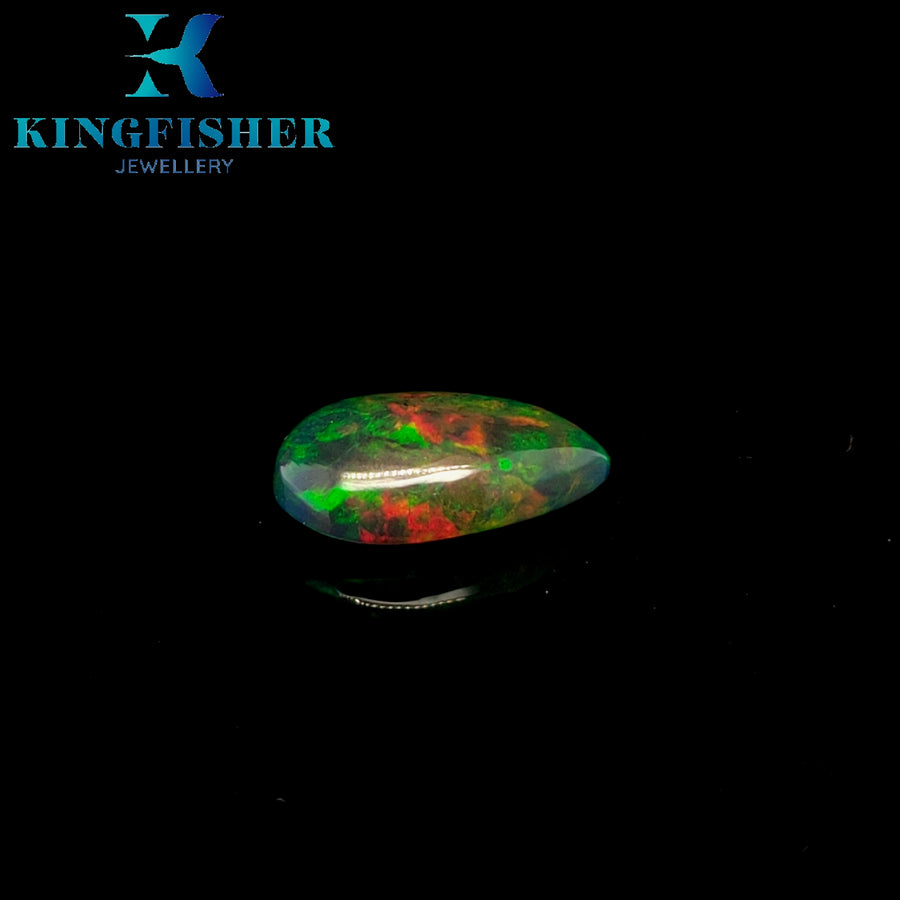 3.42 Ct Solid Smoked Welo opal – Brilliant colours with Fire AAA - 14.10mm