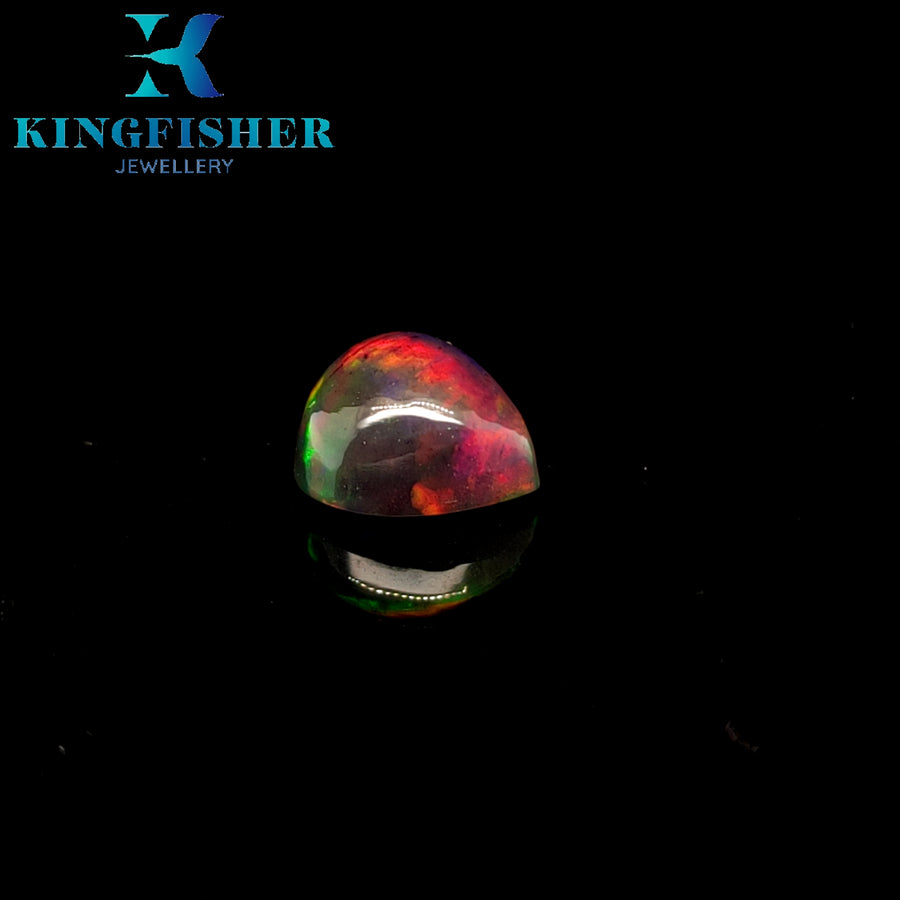 3.67 Ct Solid Smoked Welo opal with fire – Brilliant colours AAA - 11.00mm