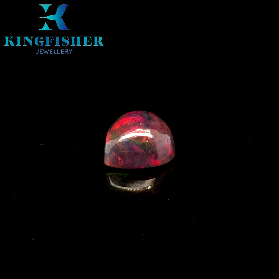 3.67 Ct Solid Smoked Welo opal with fire – Brilliant colours AAA - 11.00mm