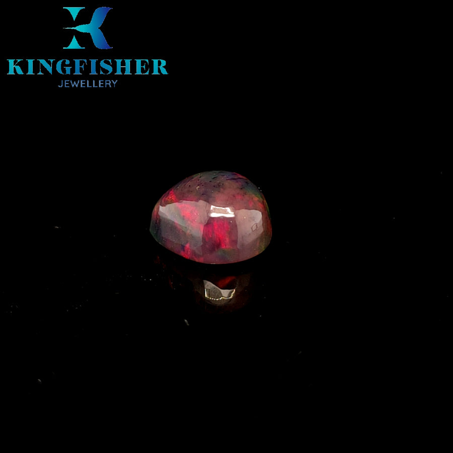 3.67 Ct Solid Smoked Welo opal with fire – Brilliant colours AAA - 11.00mm