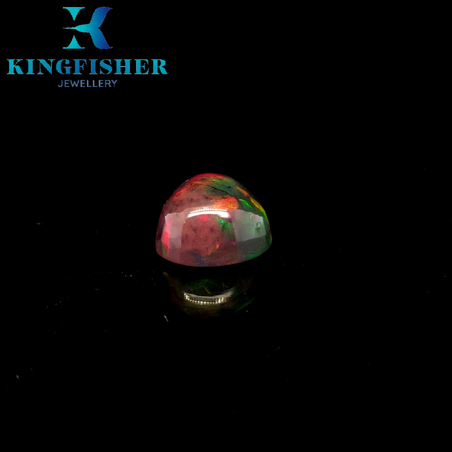 3.67 Ct Solid Smoked Welo opal with fire – Brilliant colours AAA - 11.00mm