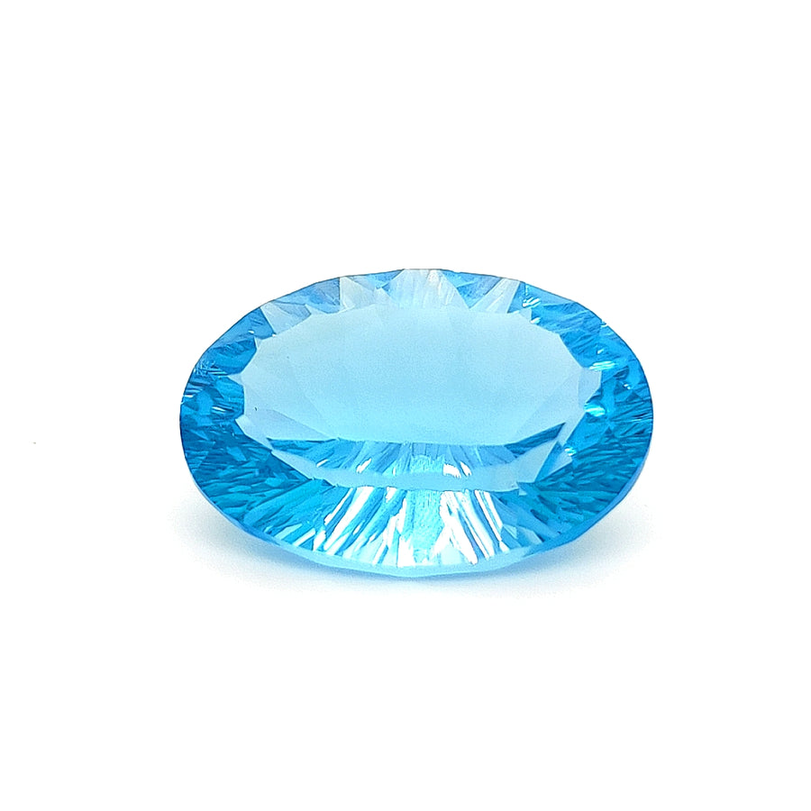 39.80 Ct Natural Swiss Blue Topaz  VVS – Chip in Girdle 25.68mm