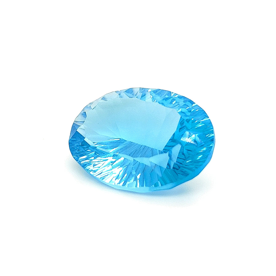 39.80 Ct Natural Swiss Blue Topaz  VVS – Chip in Girdle 25.68mm