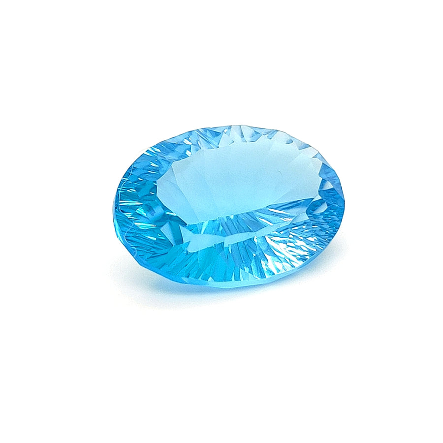 39.80 Ct Natural Swiss Blue Topaz  VVS – Chip in Girdle 25.68mm