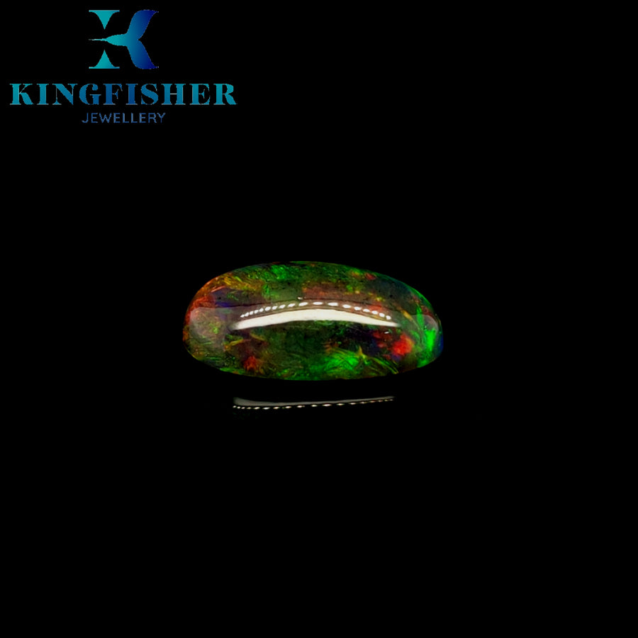 4.01 Ct Solid Smoked Welo opal with fire – Brilliant colours AAA - 16.60mm