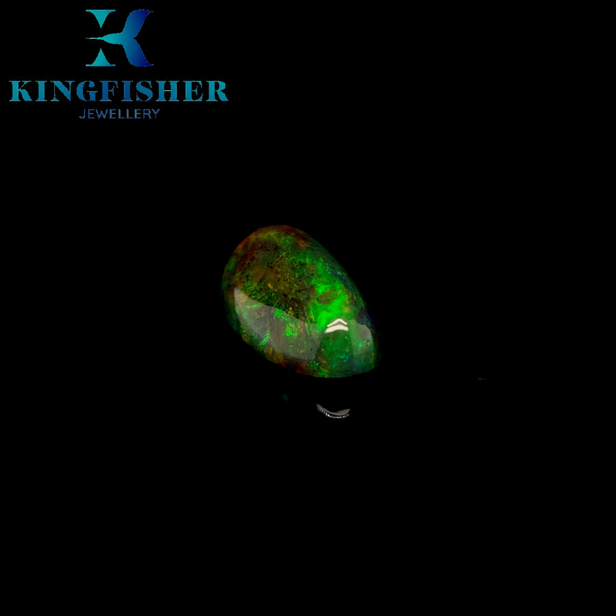 4.01 Ct Solid Smoked Welo opal with fire – Brilliant colours AAA - 16.60mm