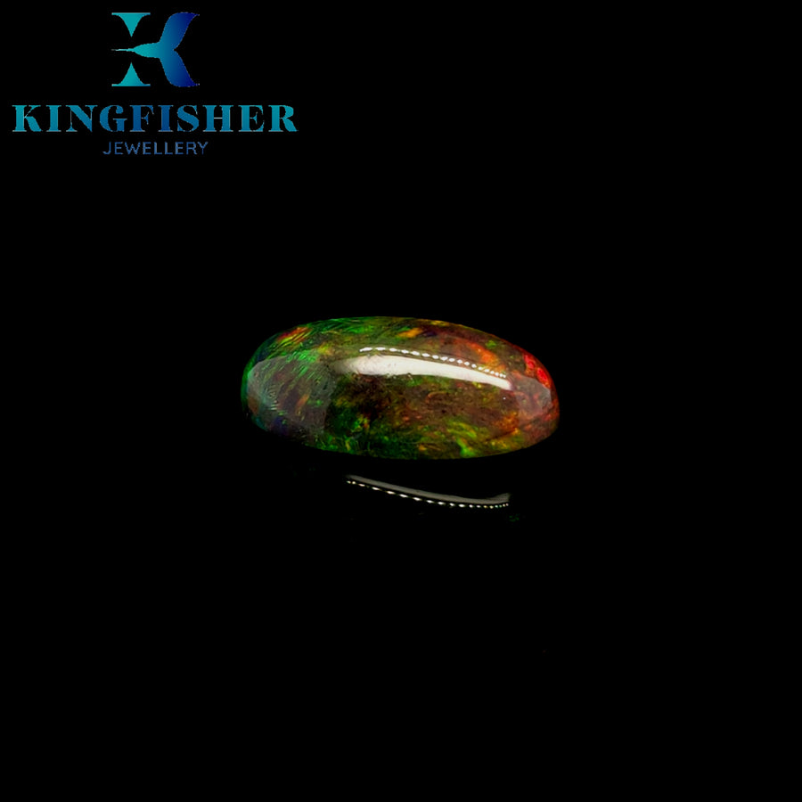 4.01 Ct Solid Smoked Welo opal with fire – Brilliant colours AAA - 16.60mm