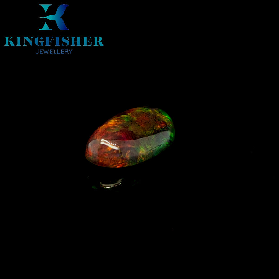 4.01 Ct Solid Smoked Welo opal with fire – Brilliant colours AAA - 16.60mm