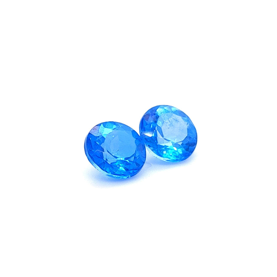 Natural Titanic Blue Topaz pair