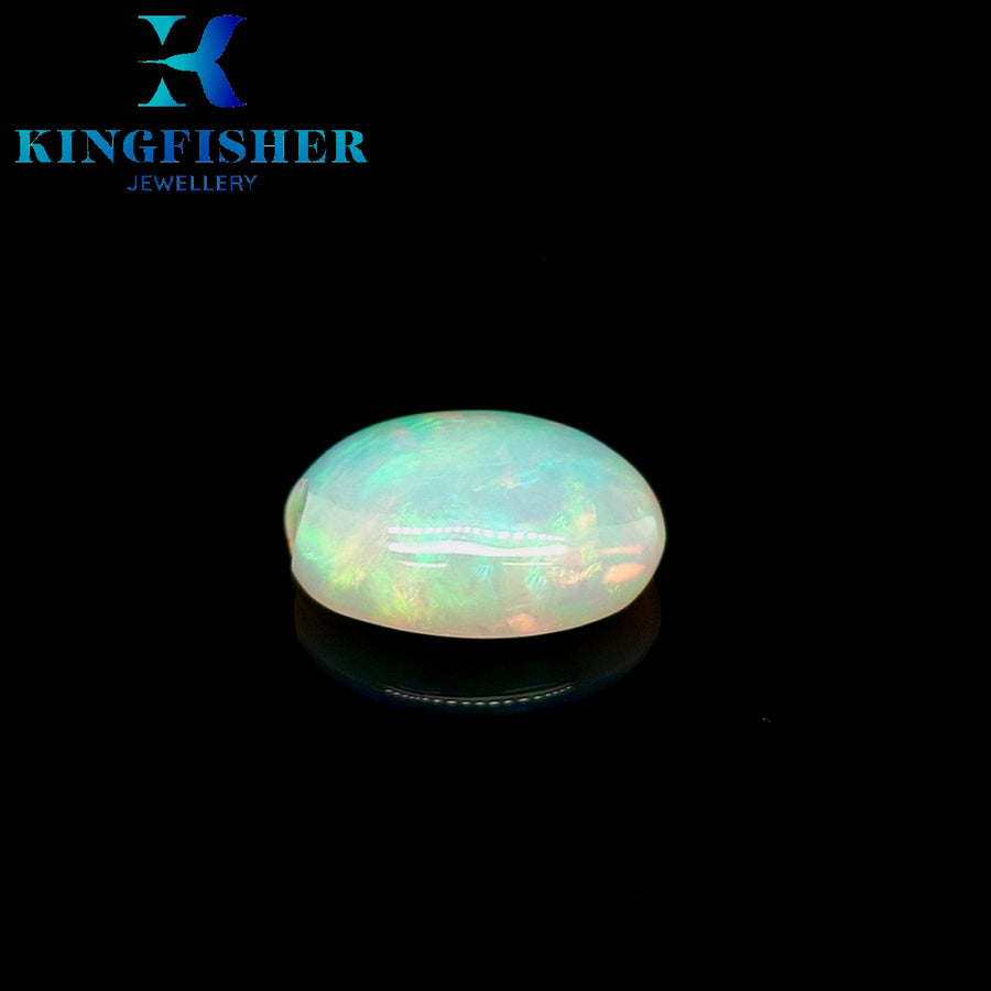 5.91 Ct Solid Welo opal – Natural bright multicoloured opal - Sadly chipped - 16.00mm