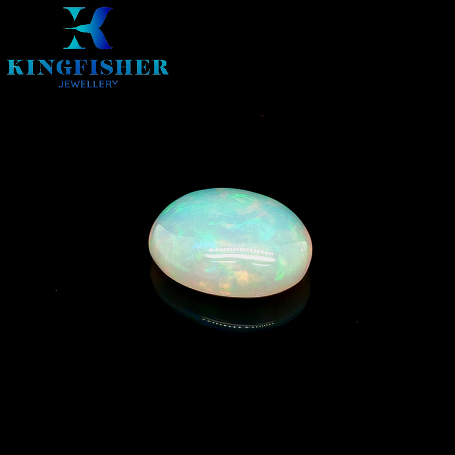 5.91 Ct Solid Welo opal – Natural bright multicoloured opal - Sadly chipped - 16.00mm