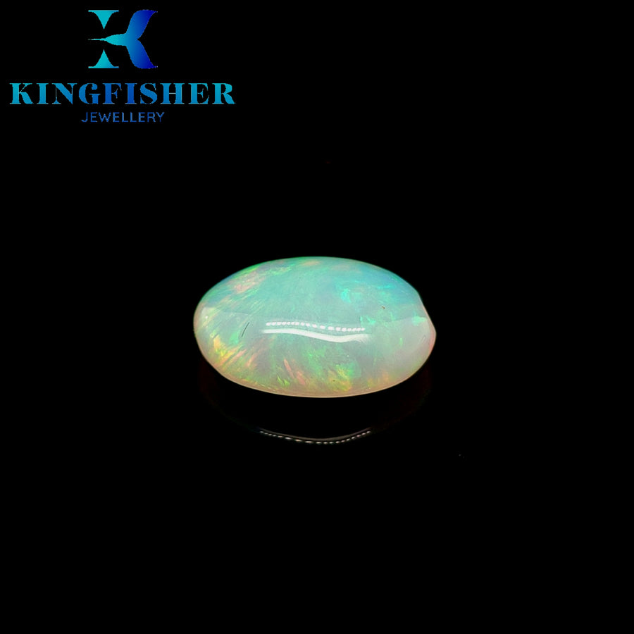 5.91 Ct Solid Welo opal – Natural bright multicoloured opal - Sadly chipped - 16.00mm