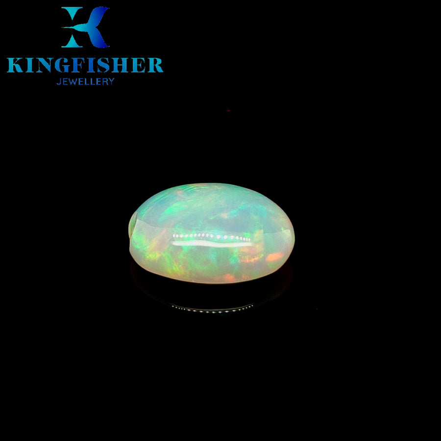 5.91 Ct Solid Welo opal – Natural bright multicoloured opal - Sadly chipped - 16.00mm