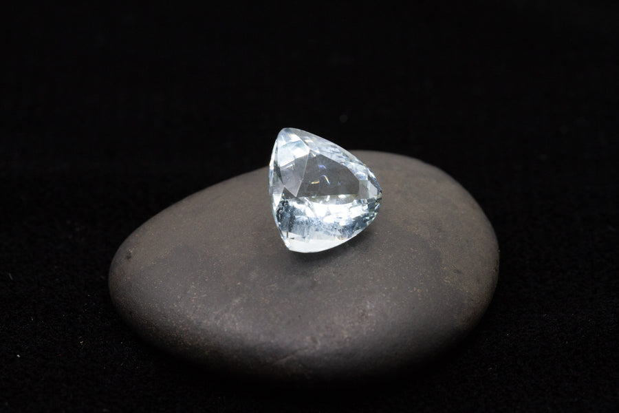 7.43 Ct Natural Aquamarine Trillian cut -AA – 13.55mm