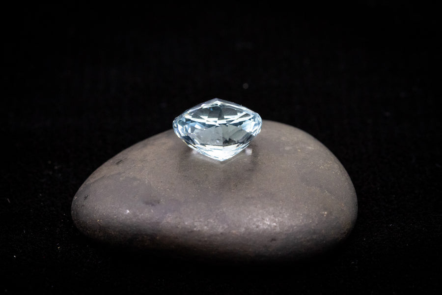 7.43 Ct Natural Aquamarine Trillian cut -AA – 13.55mm