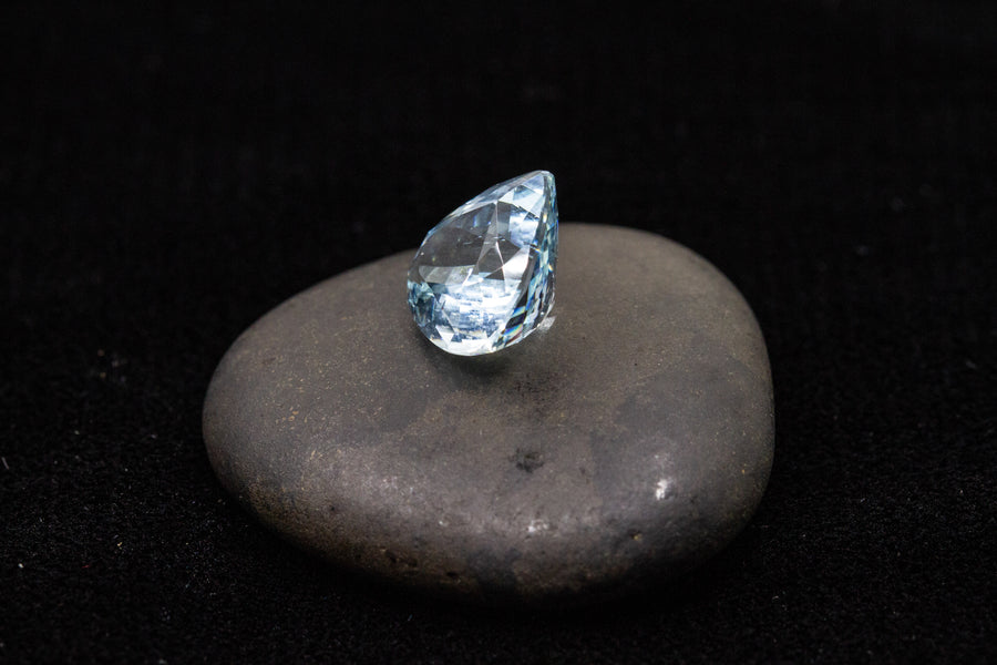 7.43 Ct Natural Aquamarine Trillian cut -AA – 13.55mm