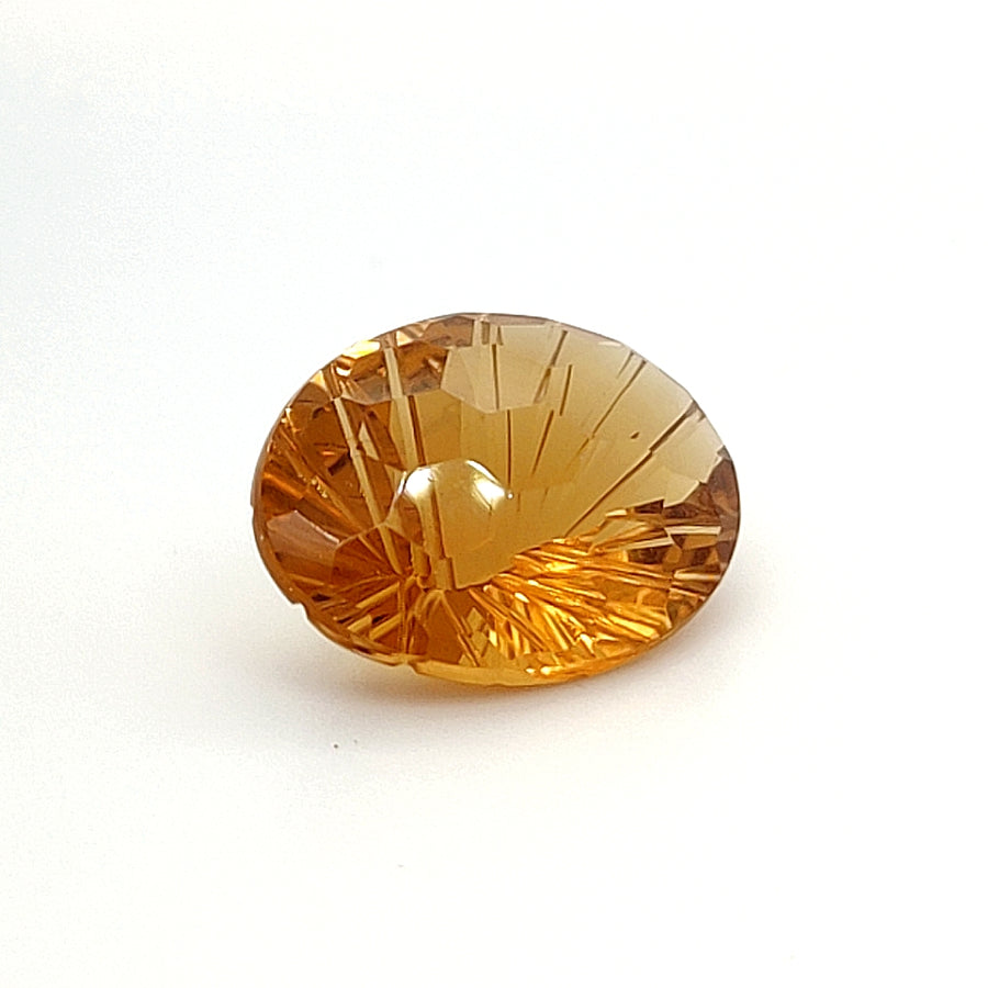 Natural Citrine Fancy Honeycomb Cut 