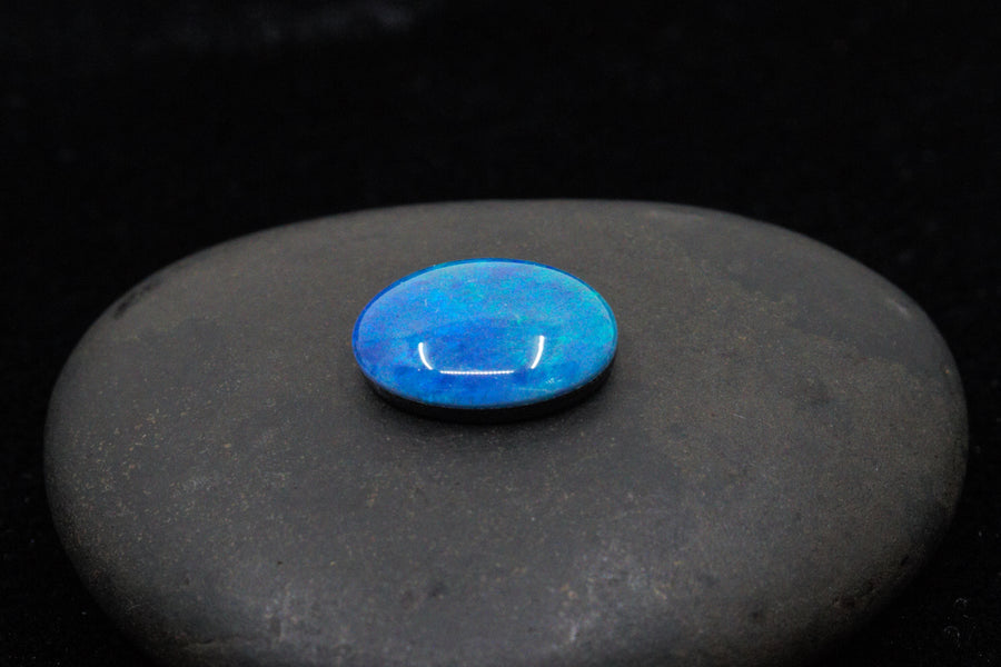 3.30 Ctw Lightning Ridge Black Opal Triplet - 12.00mm