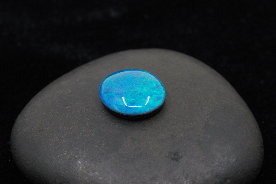 3.30 Ctw Lightning Ridge Black Opal Triplet - 12.00mm